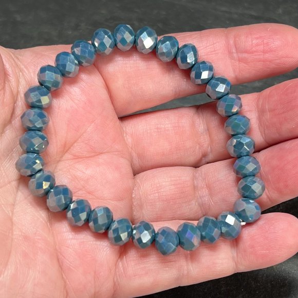 "The Kai" Beaded Bracelet Stack Semi Precious Chunky Agate Jade Shell Pearl New! - Picture 6 of 11